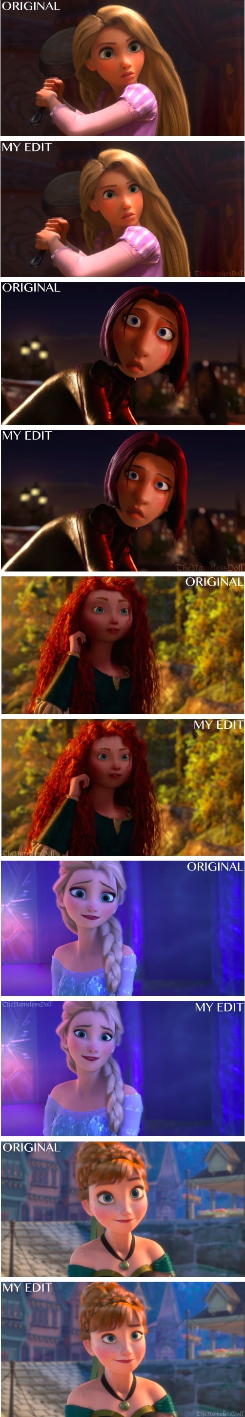 Realistic disney characters