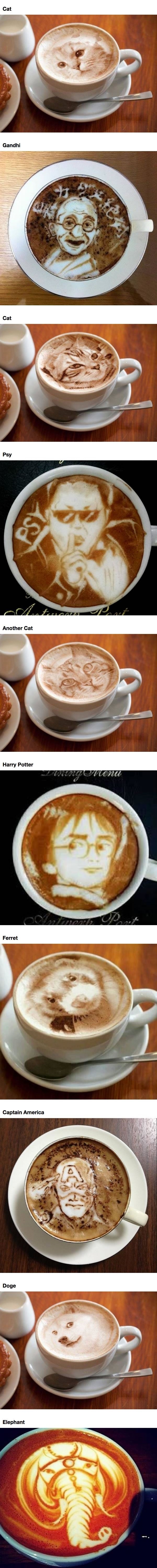 Beautiful latte art