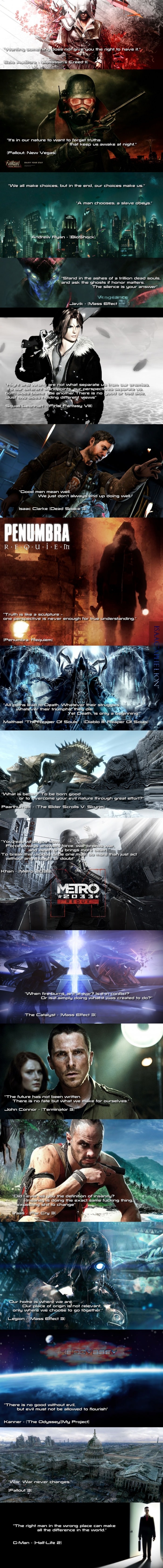 Game & movie quotes