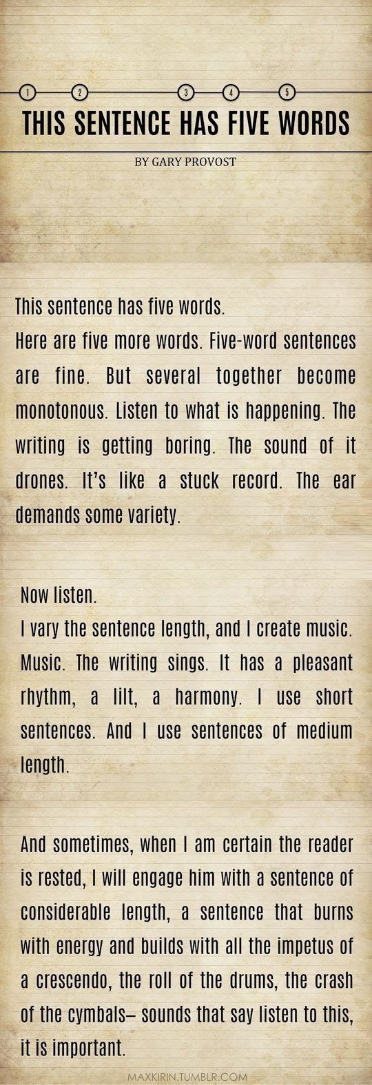 This sentence has 5 words