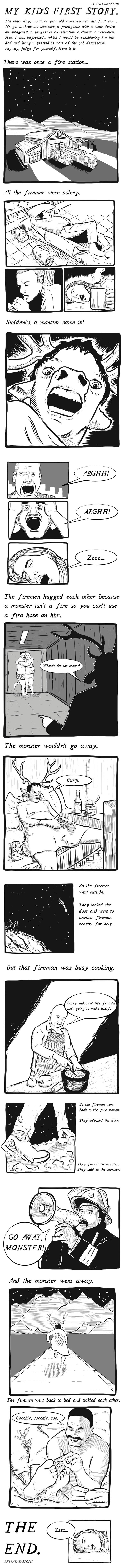 My kid's first story