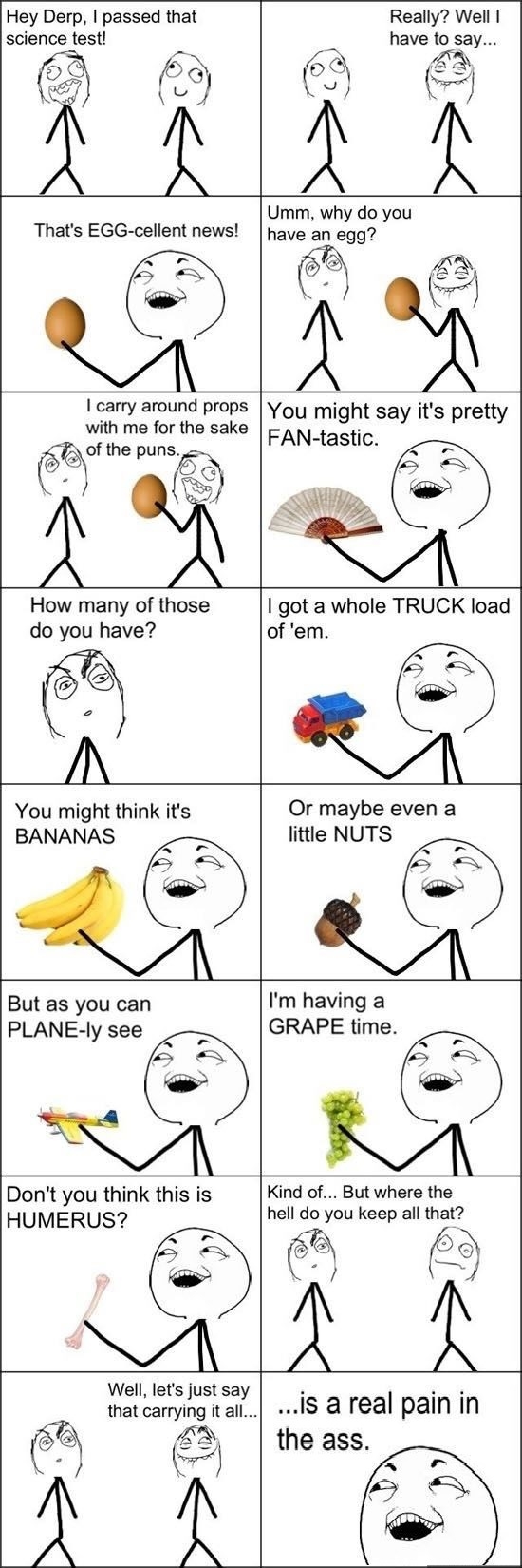 The puns are strong
