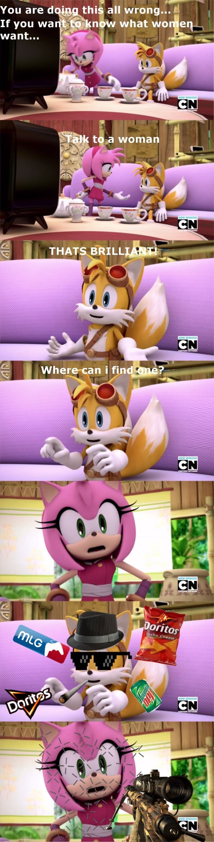 Tails has no chill..