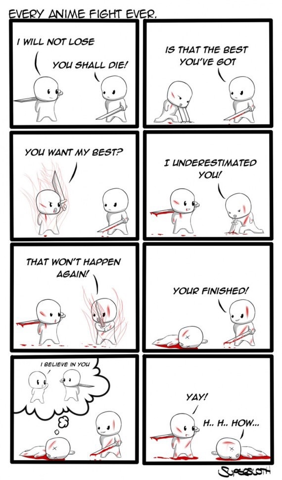 Every anime fight ever