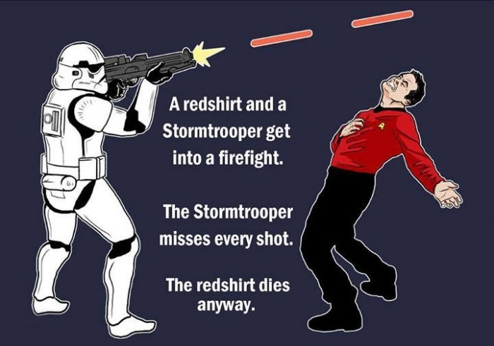 Troopers vs. Red shirts