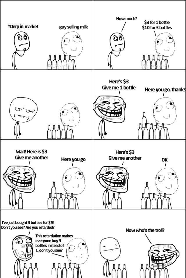 Troll milk bottles