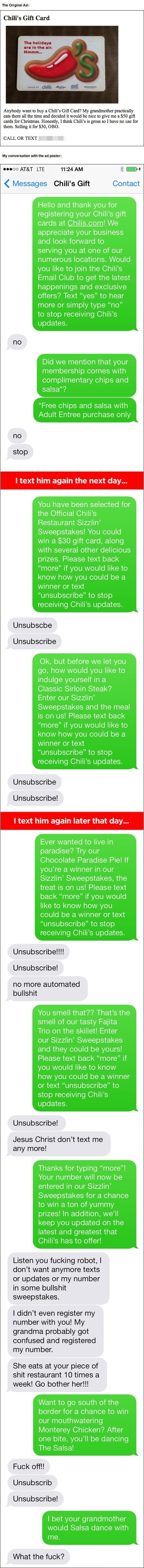 Trolling by text