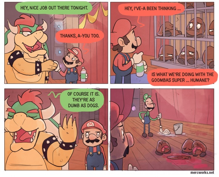 Mario and Bowser