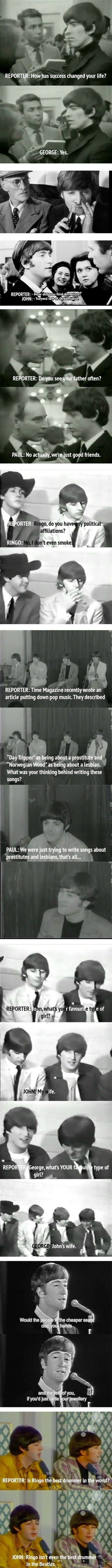 Beatles' funny interviews