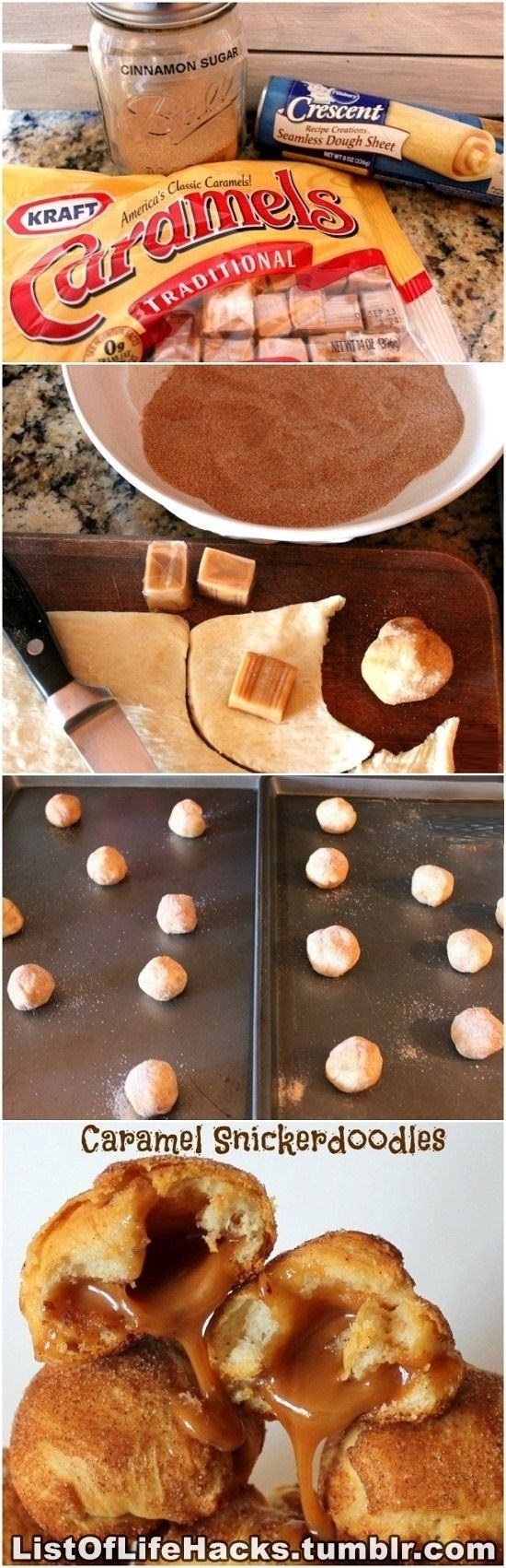 Caramel snickerdoodles