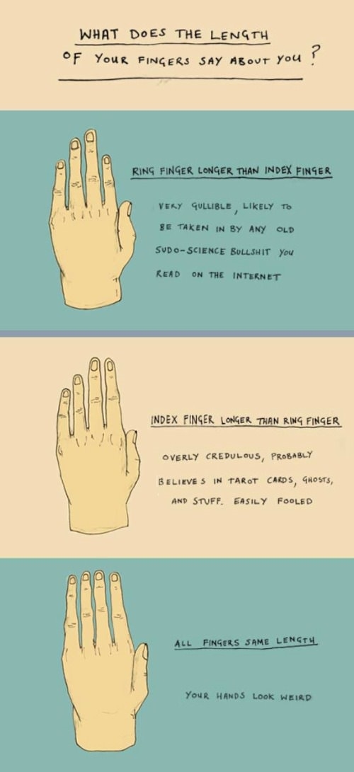 Length of your fingers
