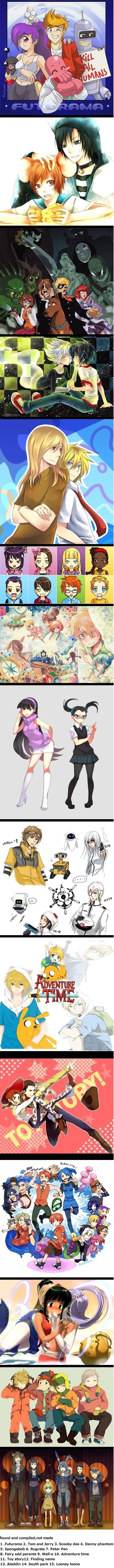 If cartoons were anime