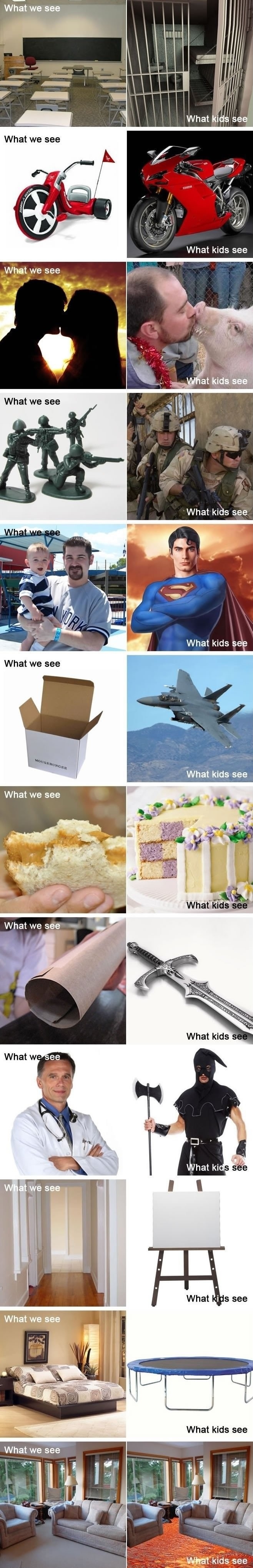 Kids vs our perspective