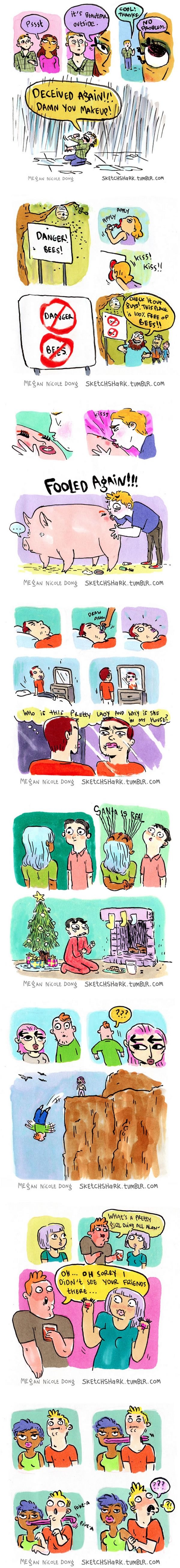 Men deceived by makeup