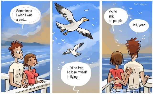 Whenever I see a pigeon