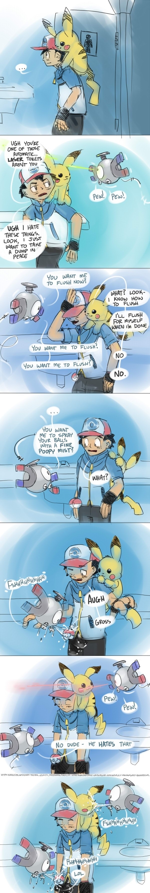 Automatic flushing toilets