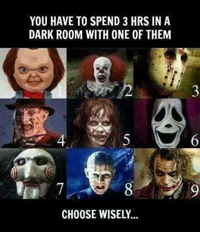 In a dark room with..