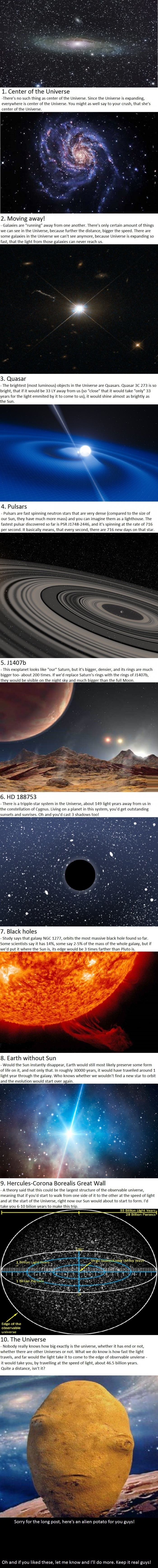 Facts about the universe