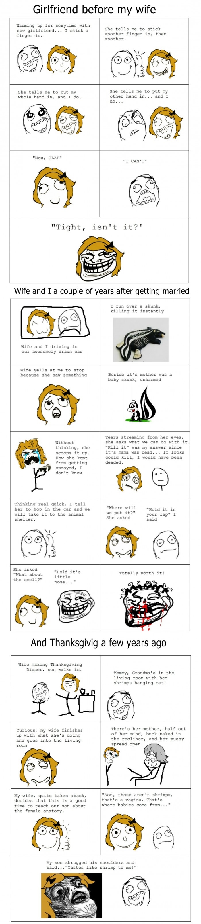 Life stories via rage comics