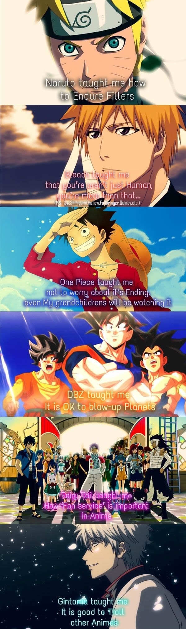 Alternate anime meanings