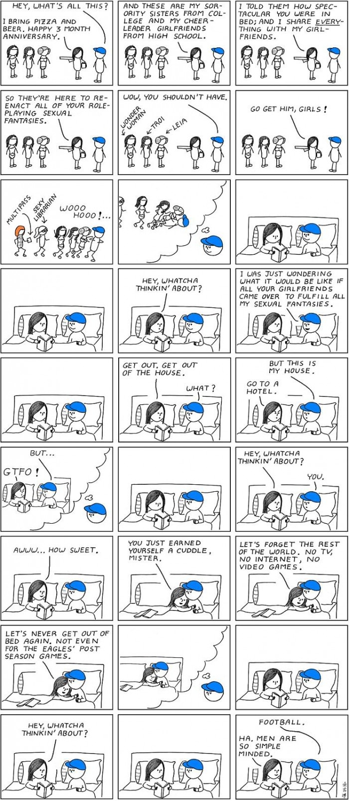 Men are simple-minded