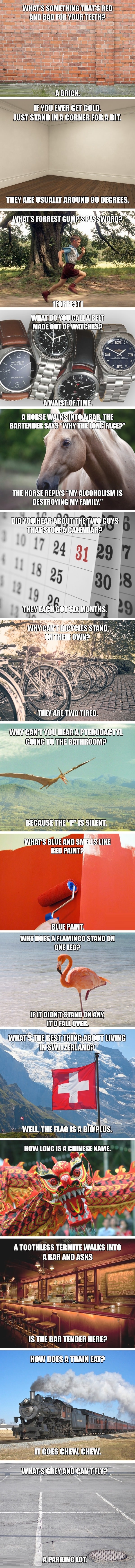 Terrible but funny jokes