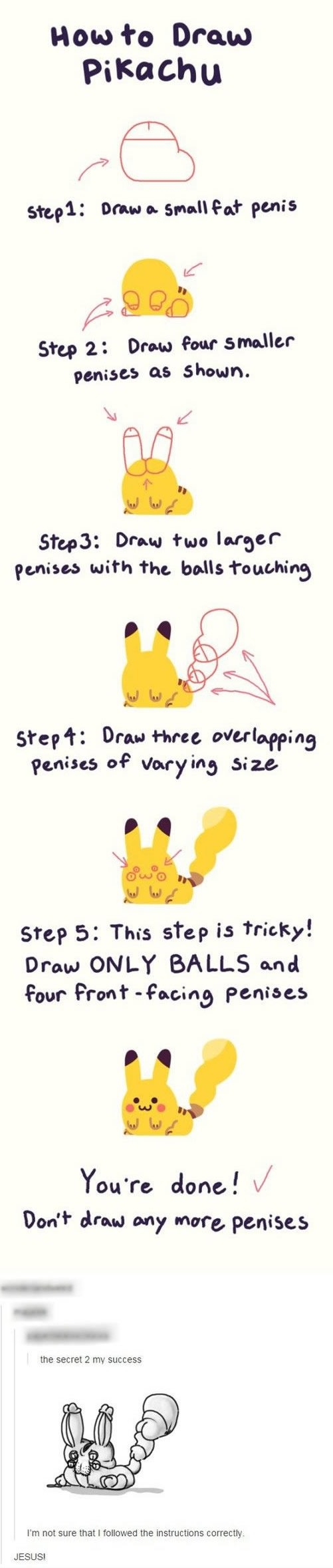 How to draw Pikachu