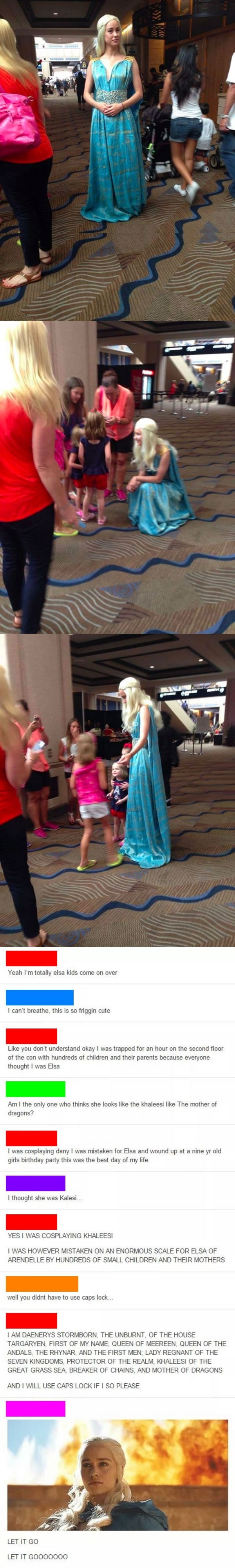 Cosplayer mistaken for Elsa