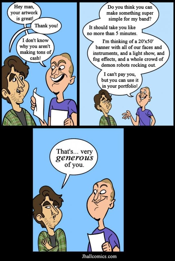 Very generous of you