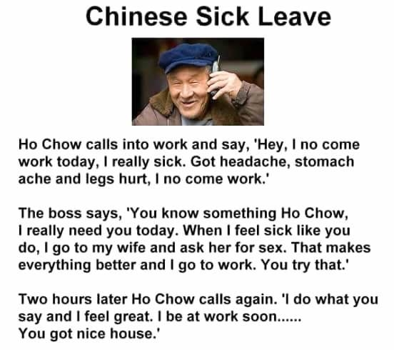 Chinese sick leave