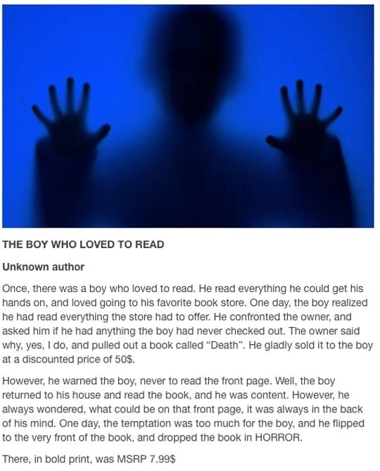 The boy who loved to read