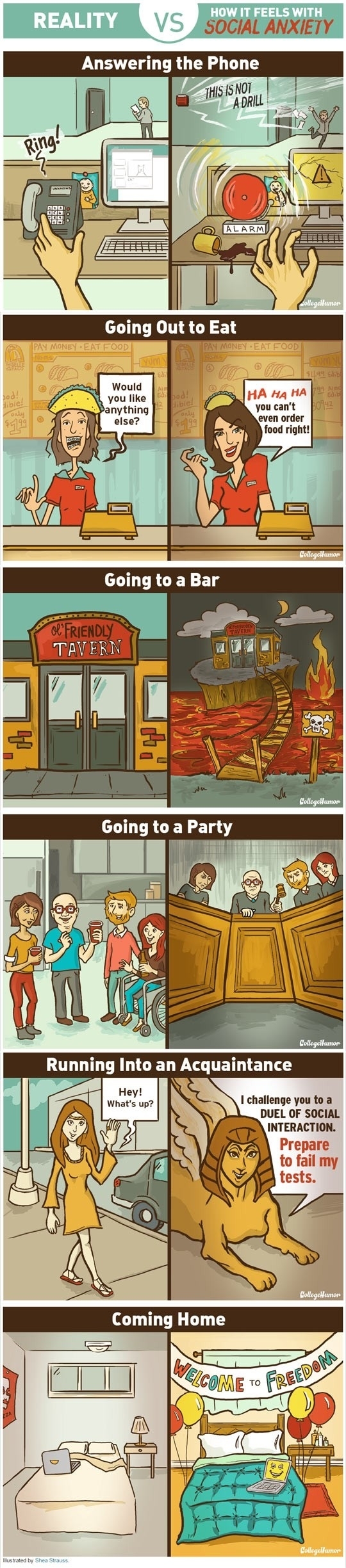 World with social anxiety