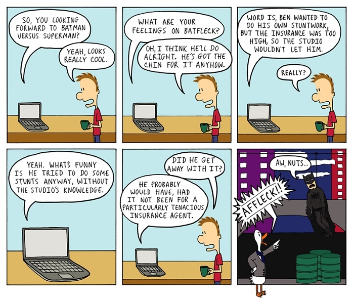 Affleck doing his own stunts