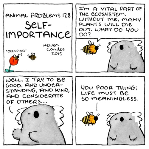 Animal self-importance