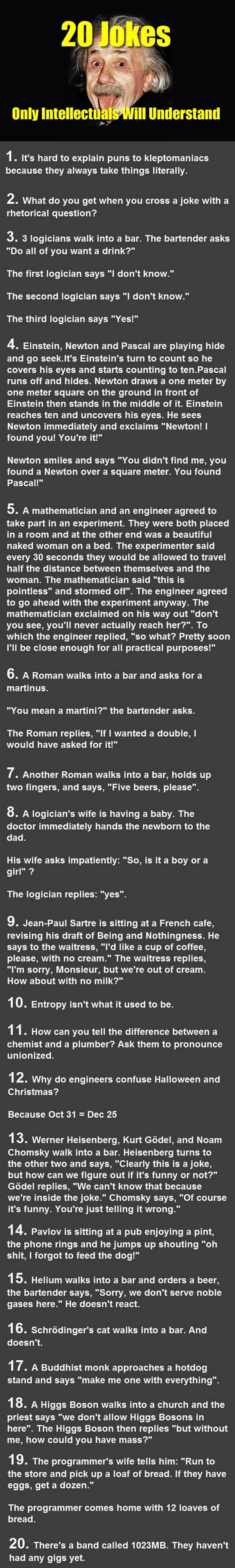 Jokes intellectuals will get