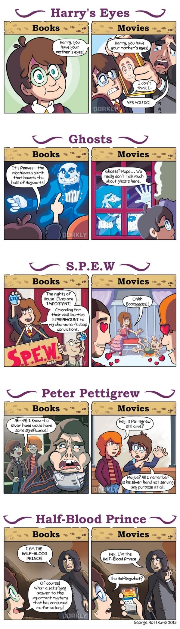 HP books vs movies
