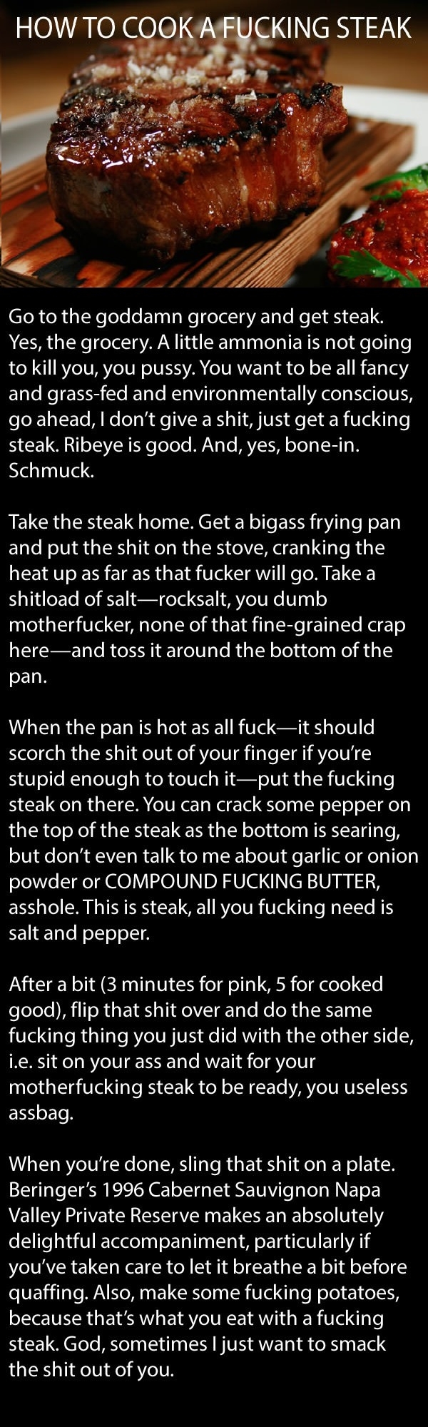 How to cook a steak