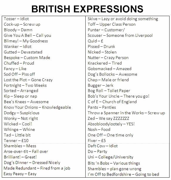 British expressions