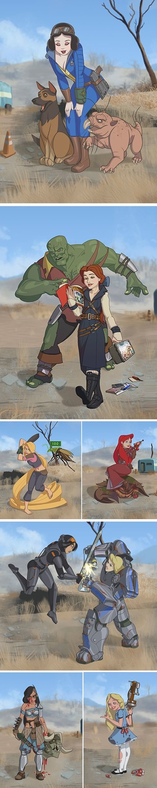 Fallout Disney princesses