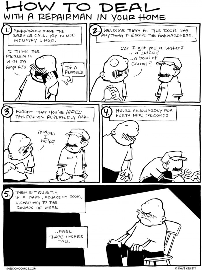 Dealing with a repair man