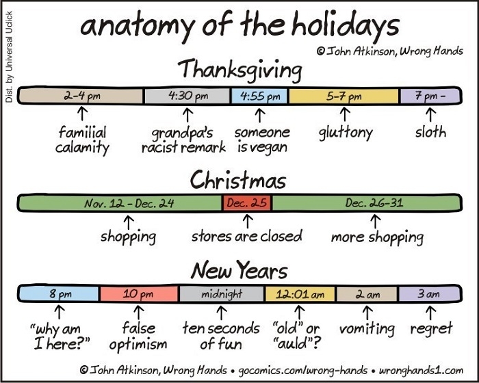 Anatomy of the holidays