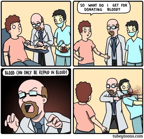 Donating blood saves lives