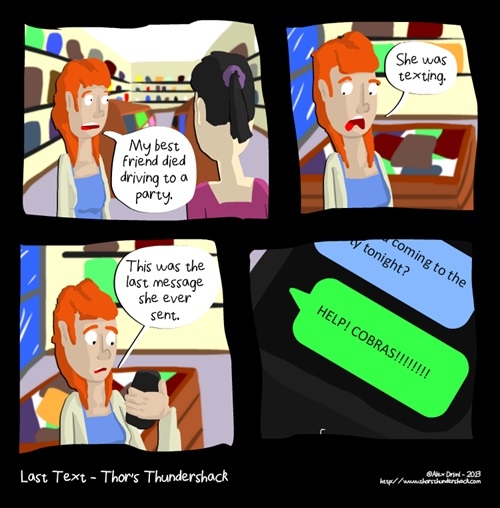 Texting is dangerous