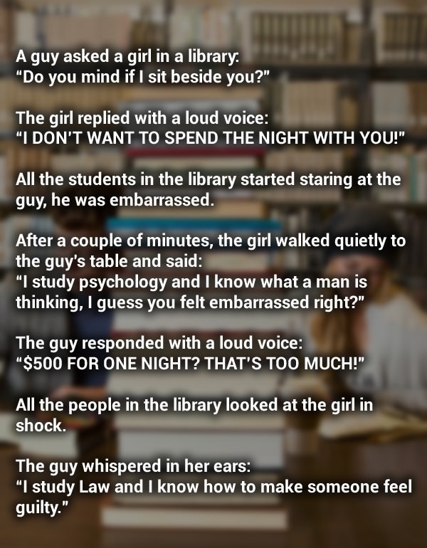 A guy and girl in the library