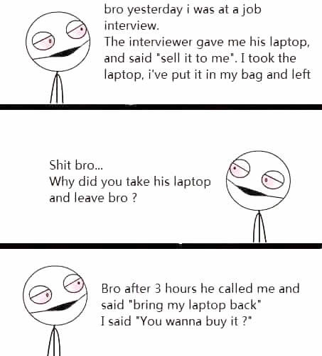 I was at a job interview