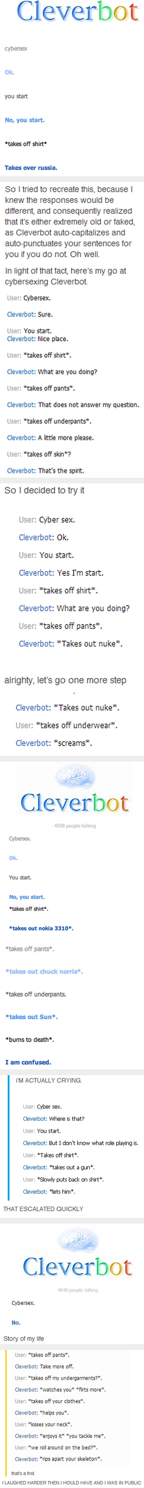 Cybers*x with cleverbot