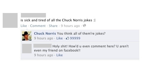 Chuck Norris on Facebook