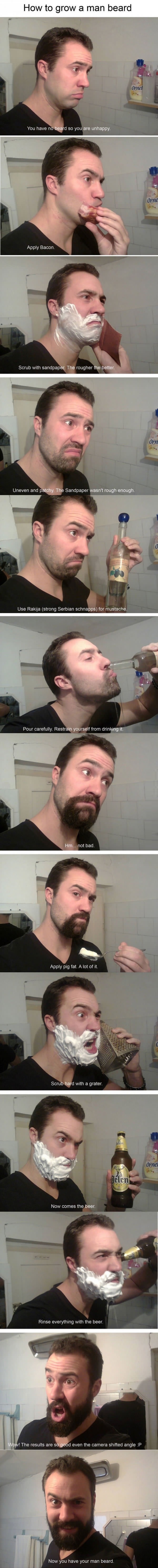 How to grow a man beard