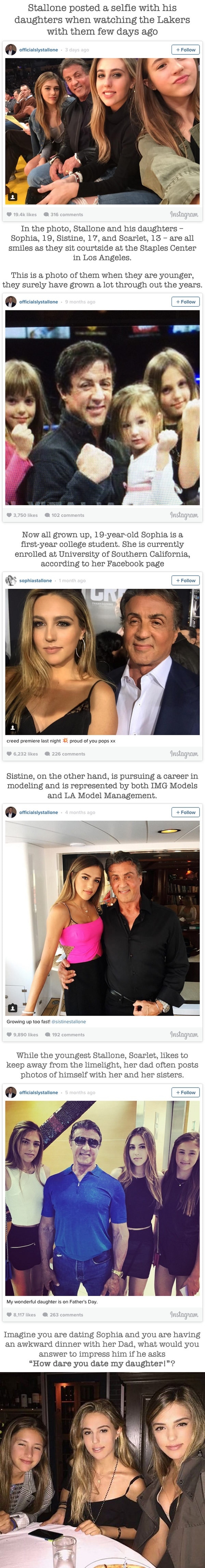 Stallone's daughters