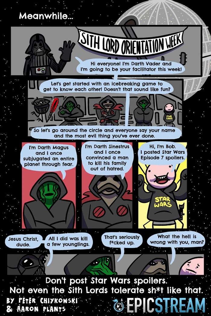 Sith Lord orientation week